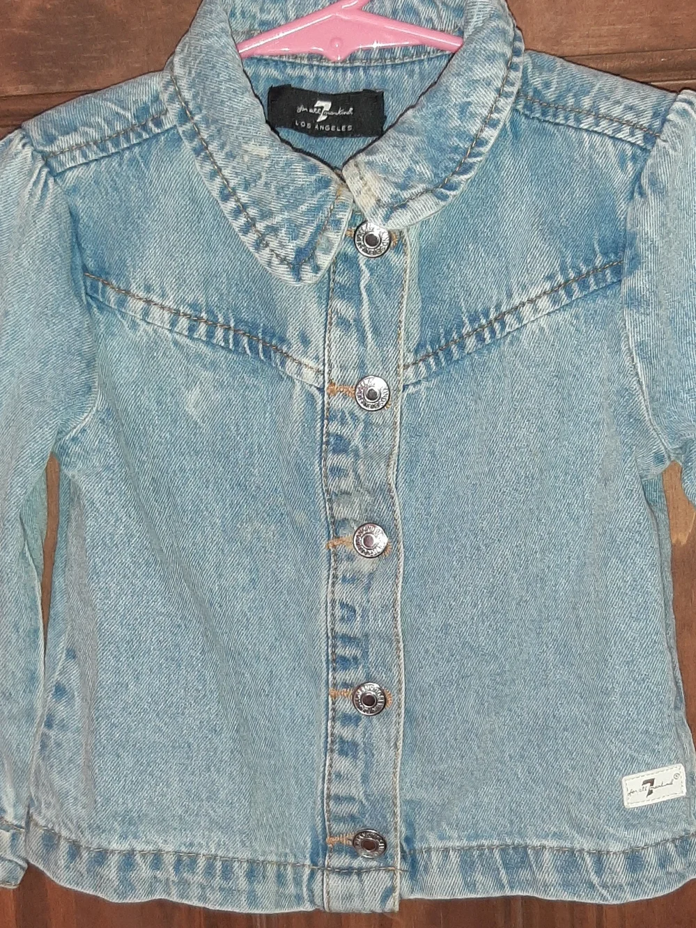 7 For All Mankind Kids Denim Jacket Size 3T (Tag 100)